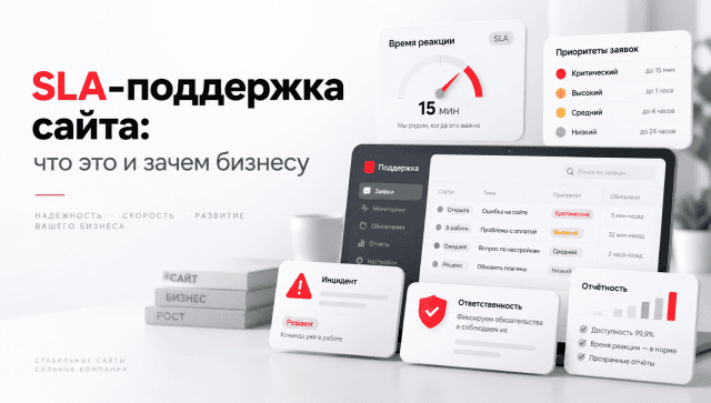 Техподдержка сайта без простоев: SLA, мониторинг, регламенты